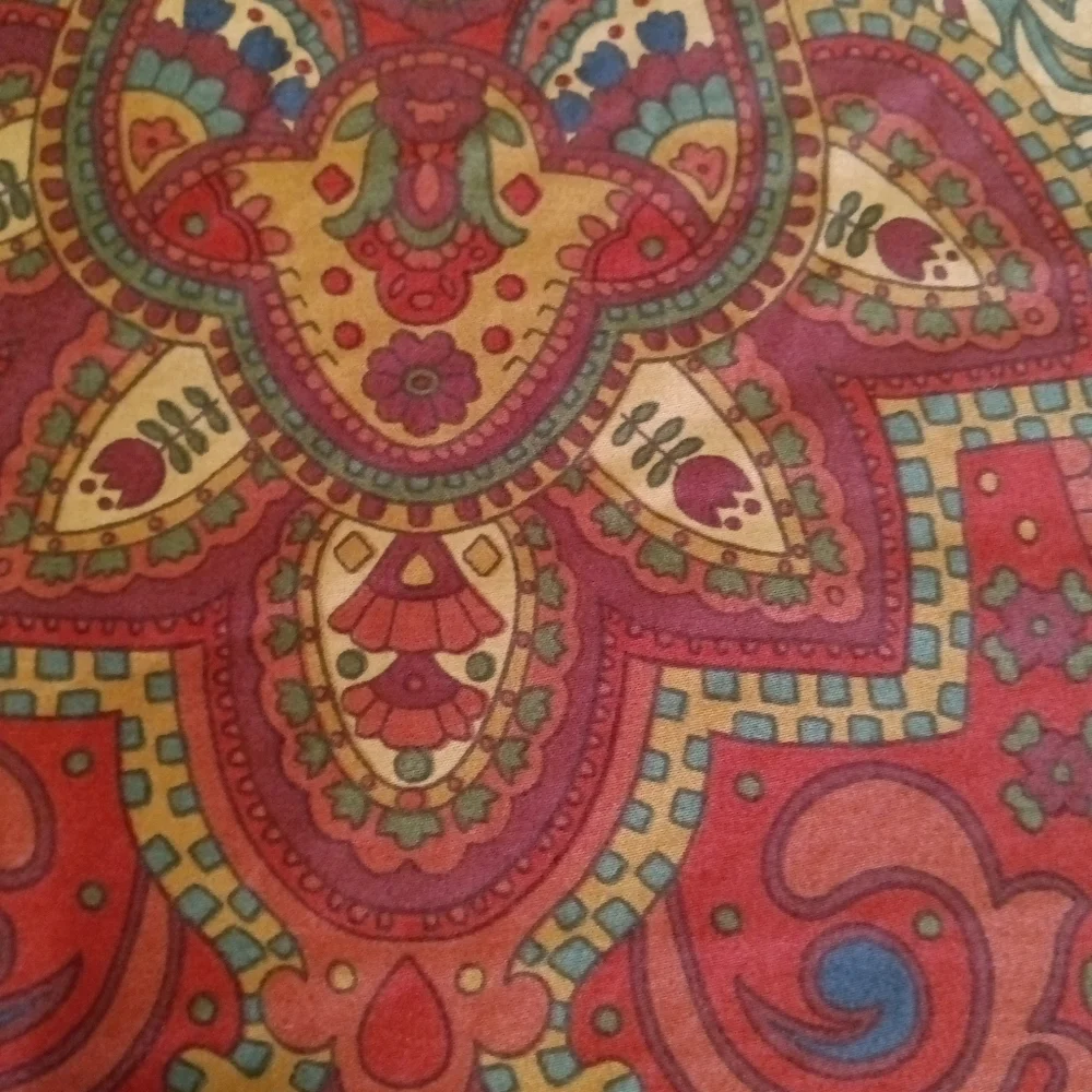 Pottery Barn Mira Rich Red Paisley Full/Queen Duvet + 2 Euro Shams